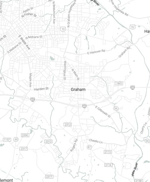 Graham, NC map