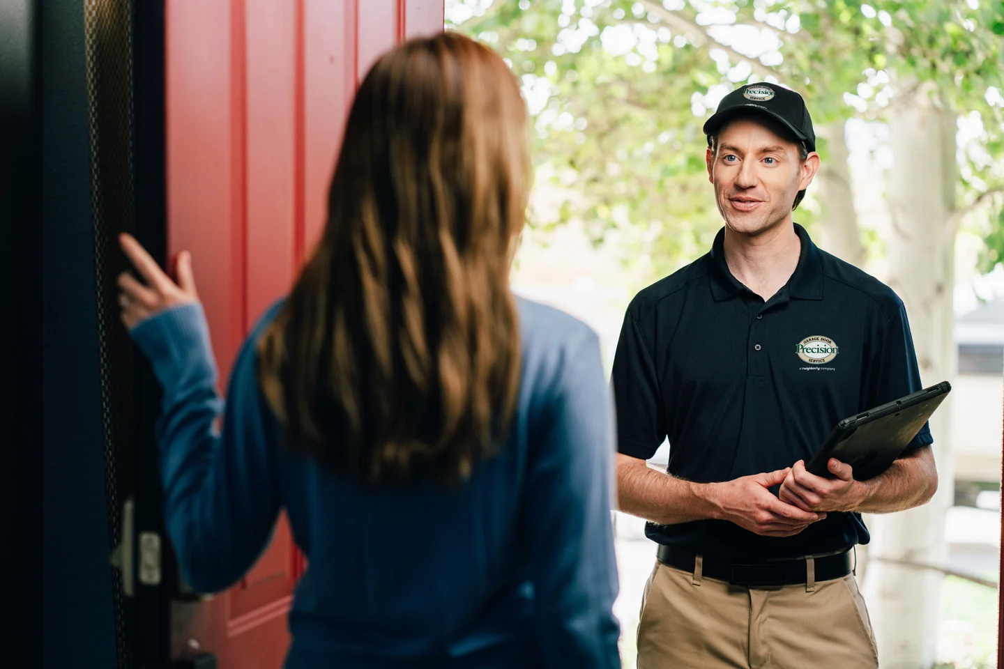 Precision Garage Door repair technician