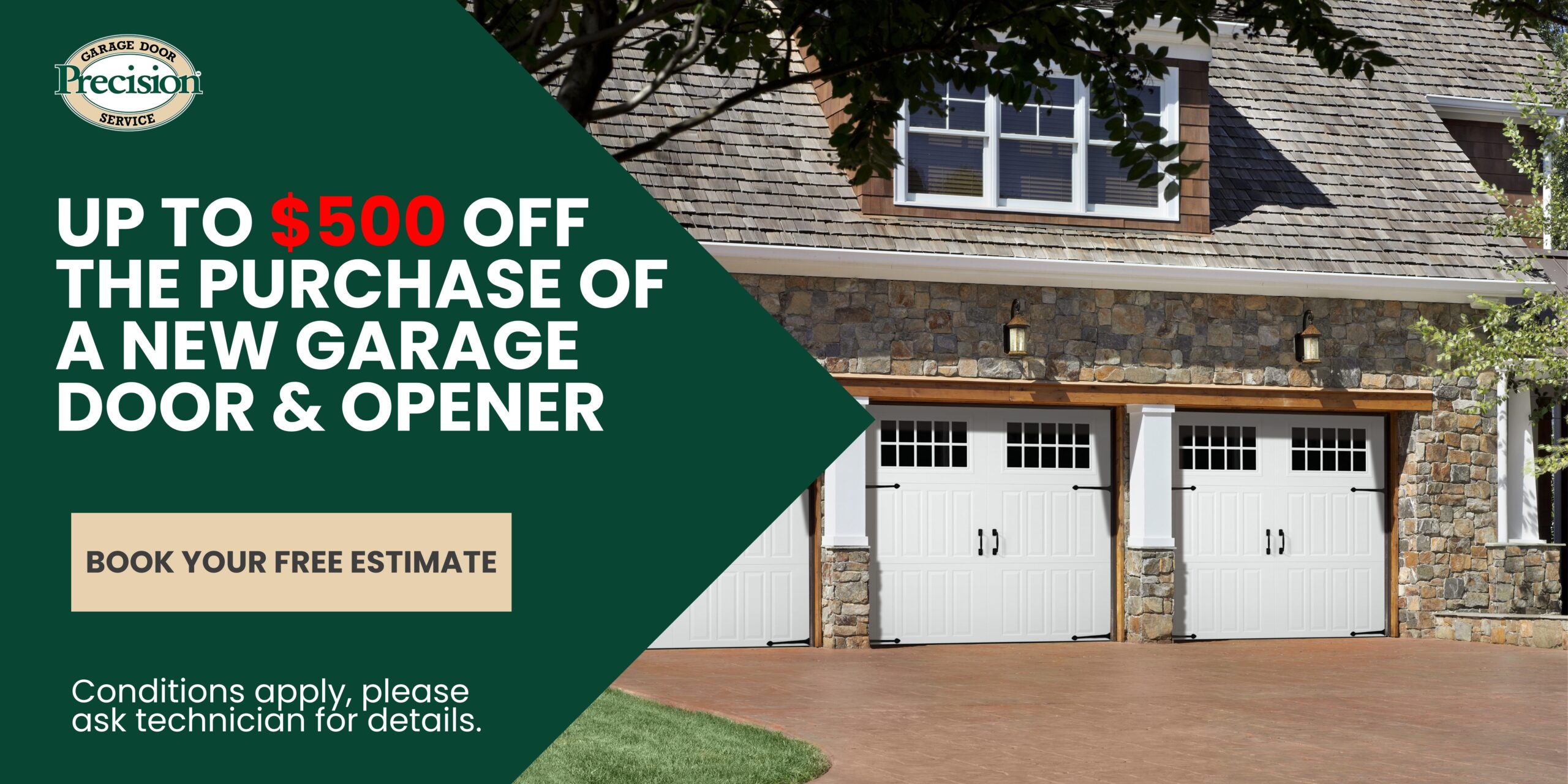 500 off New Garage Door and Opener